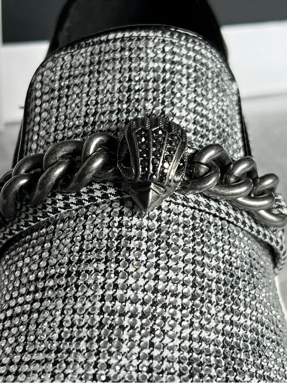 Kurt Geiger Laney Chelsea Sneaker/Loafer Sparkle Crystal/Silver/ Size 36